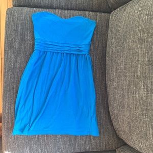 Strapless Blue Dress